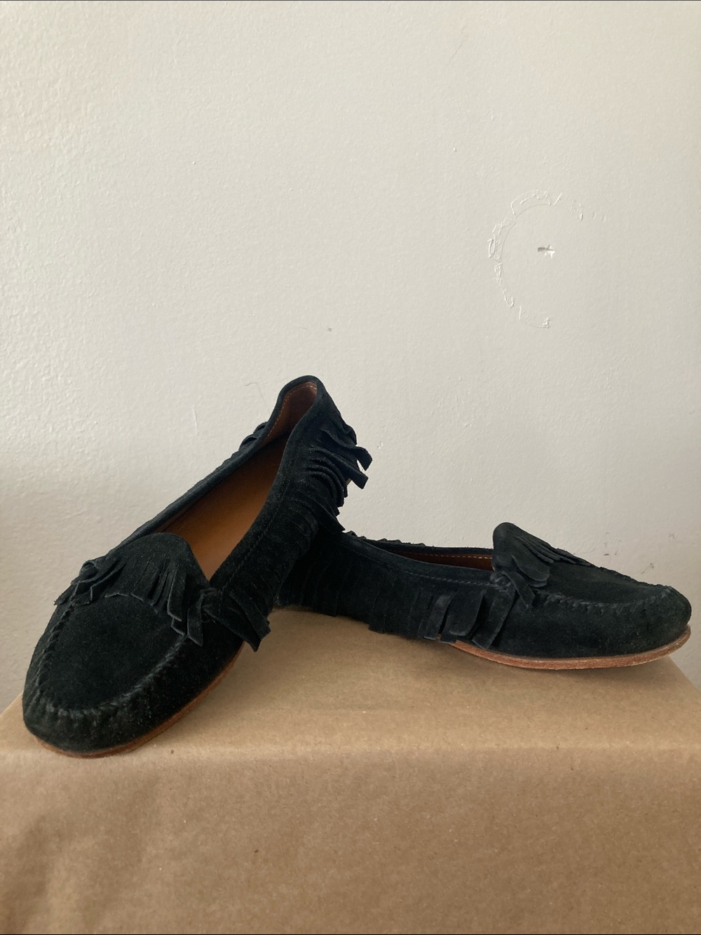 Tomas Maier black suede loafer